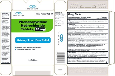 Phenazopyridine HCl Tablets- Carton (Phenazopyridine Hydrochloride Tablets Carton 95mg 30 Tablets)